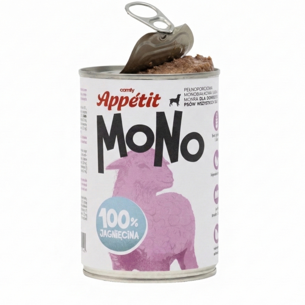 Comfy Appetit Mono Jagnięcina Monoproteinowa Karma Mokra Dla Psa Puszka 400g